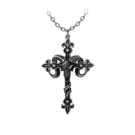 Alchemy Gothic Cross of Baphomet Pendant (P952)