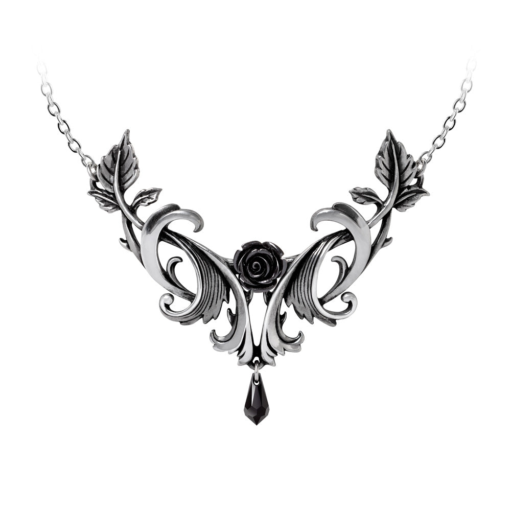Alchemy Gothic Baroque Rose Necklace (P955)