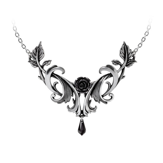 Alchemy Gothic Baroque Rose Necklace (P955)
