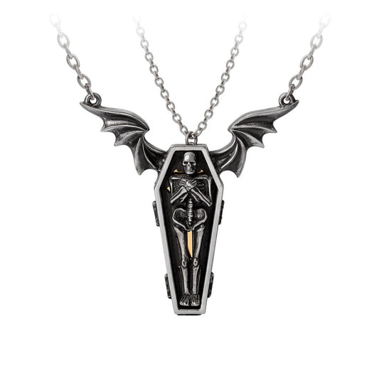 Alchemy Gothic Undying Homage Pair of Couple's Friendship Pendants (P970)