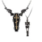 Alchemy Gothic Undying Homage Pair of Couple's Friendship Pendants (P970)