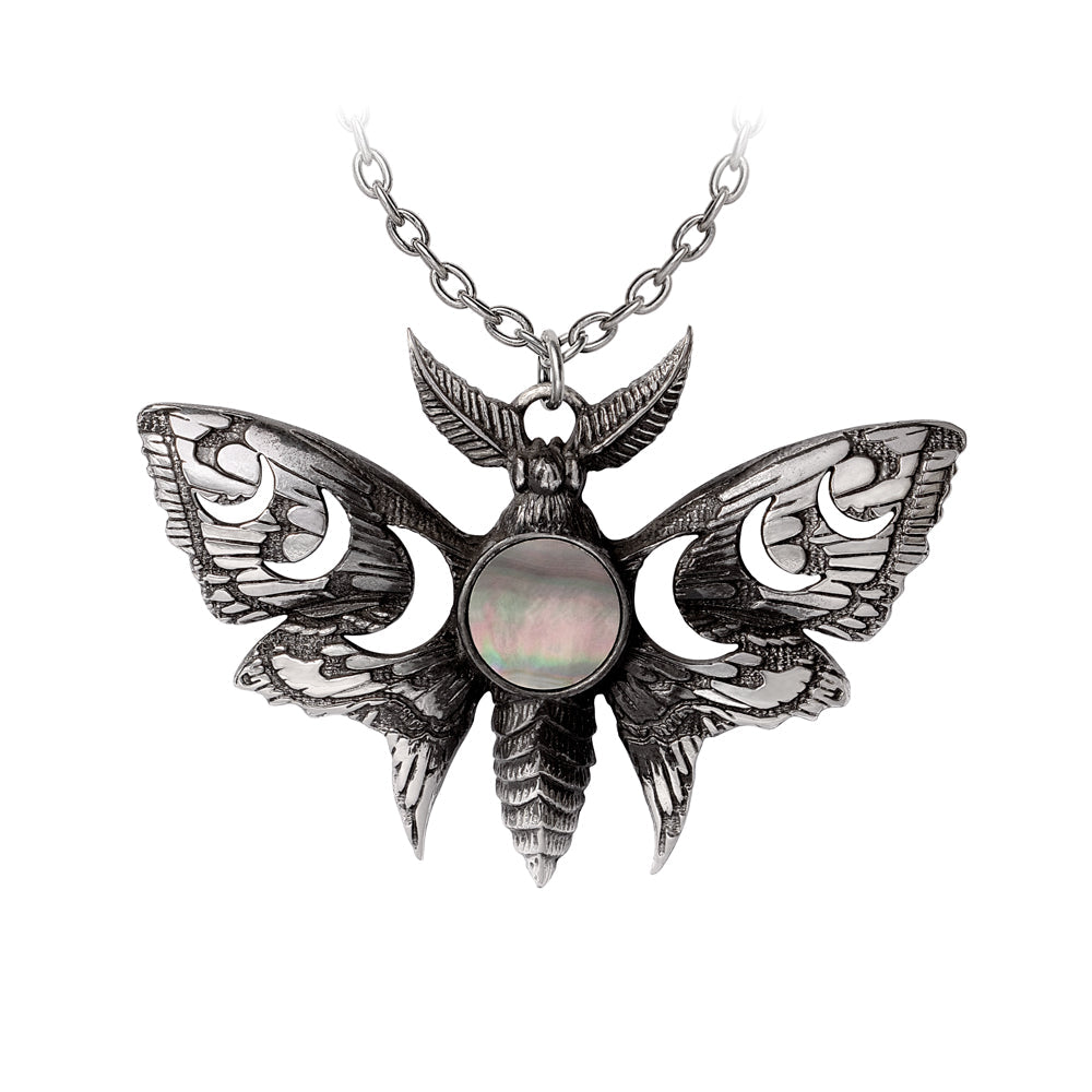 Alchemy Gothic Lunar Moth Necklace (P974)