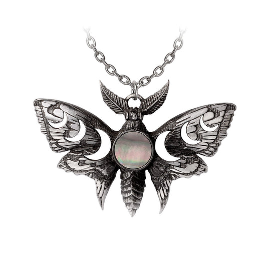Alchemy Gothic Lunar Moth Necklace (P974)