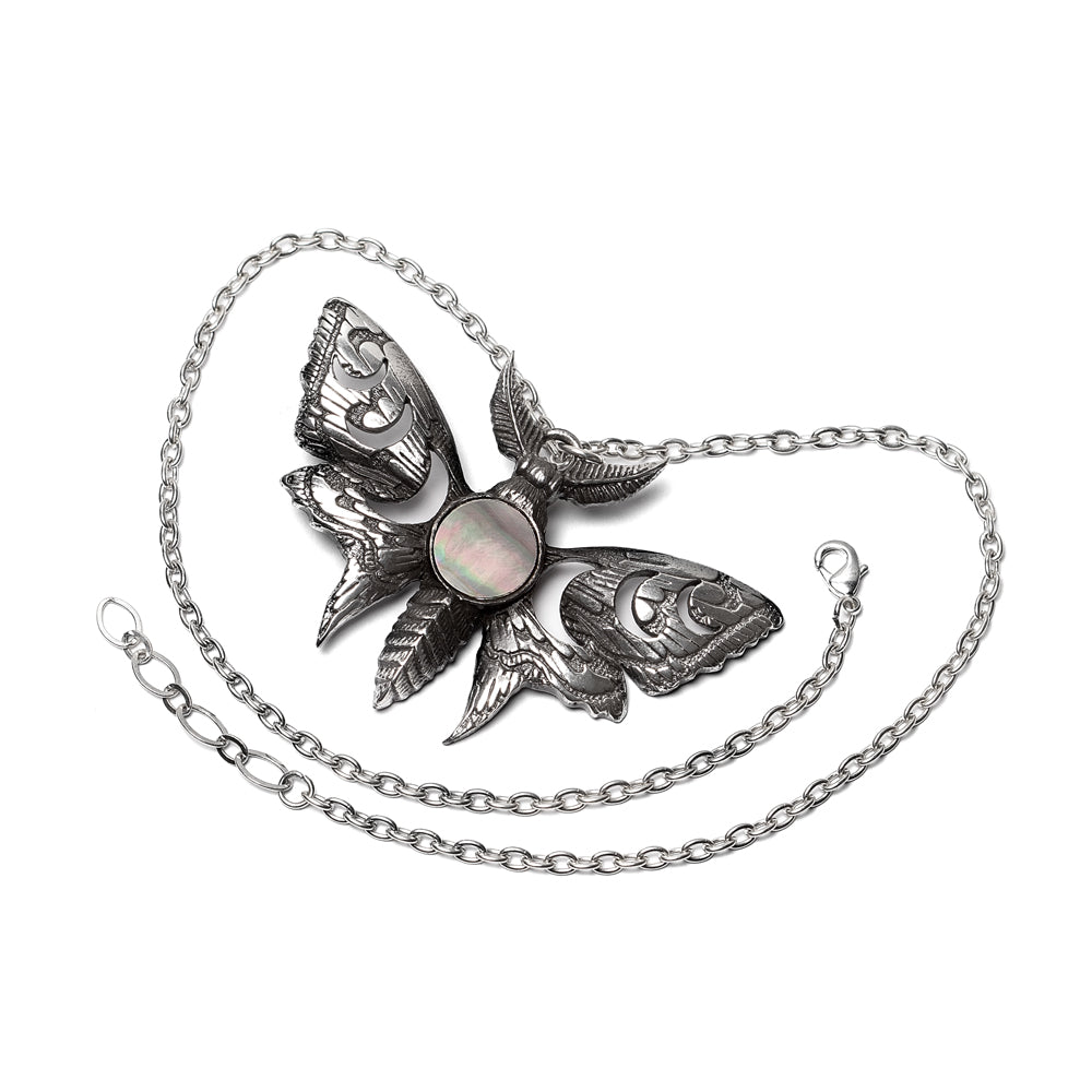 Alchemy Gothic Lunar Moth Necklace (P974)
