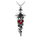 Alchemy Gothic Cross of the Dark Kiss Necklace (P975)