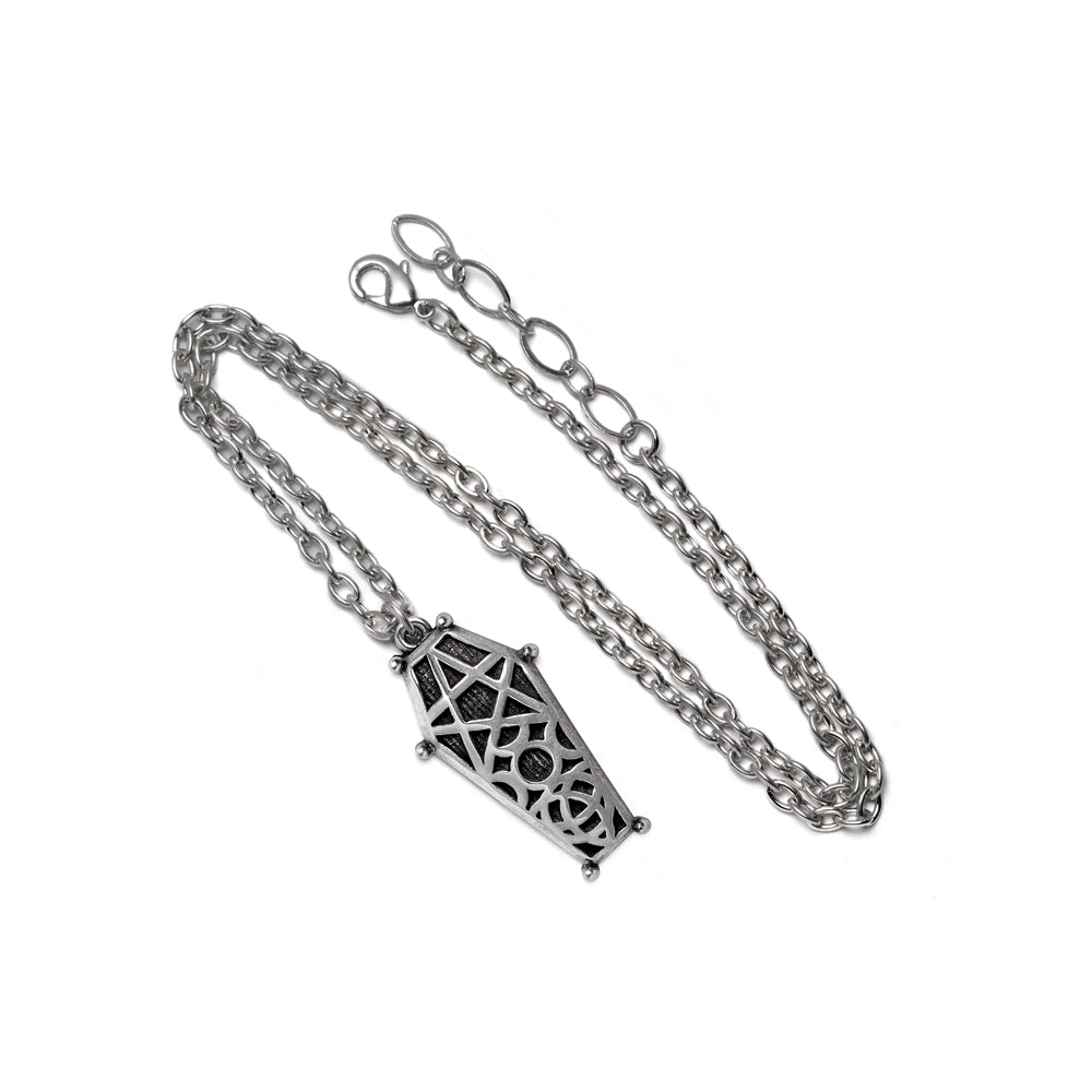 Alchemy Gothic Hex Coffin Pendant (P978)