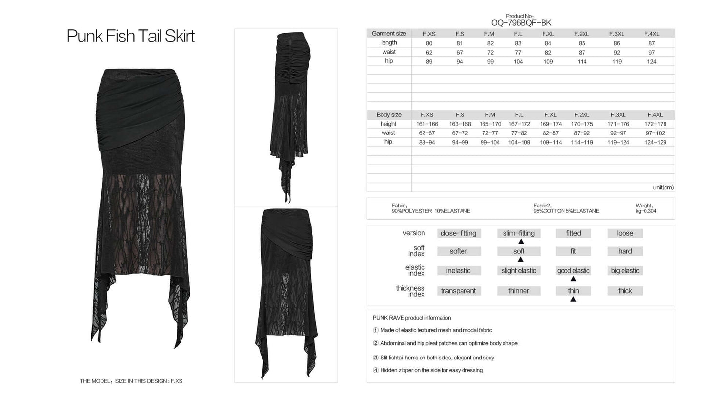 Punk Rave Arti Fishtail Skirt - Size UK 22 Left Only!