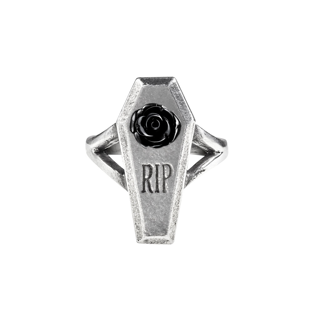 Alchemy Gothic RIP Rose Ring (R235)