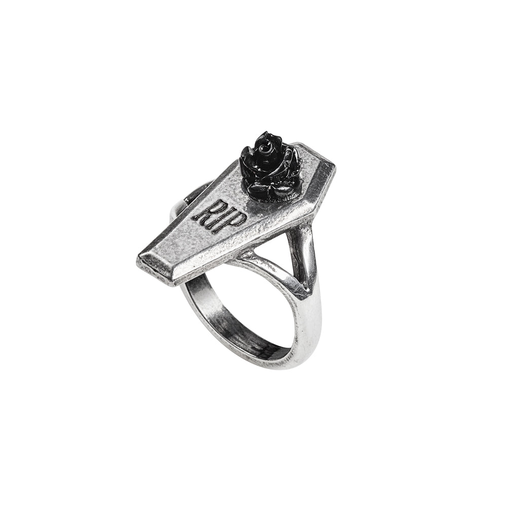 Alchemy Gothic RIP Rose Ring (R235)