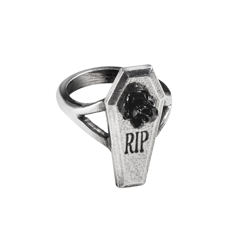 Alchemy Gothic RIP Rose Ring (R235)