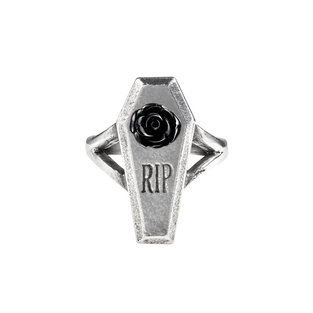 Alchemy Gothic RIP Rose Ring (R235)