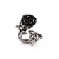 Alchemy Gothic Wild Black Rose Ring (R241)