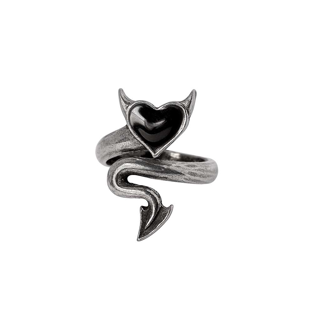 Alchemy Gothic Devil Heart Ring (R248)