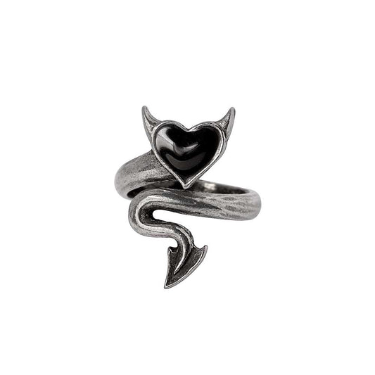 Alchemy Gothic Devil Heart Ring (R248)