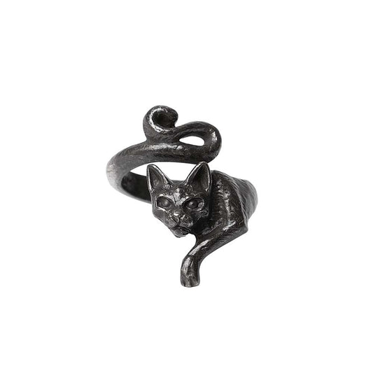 Alchemy Gothic Le Chat Noir Ring (R249)