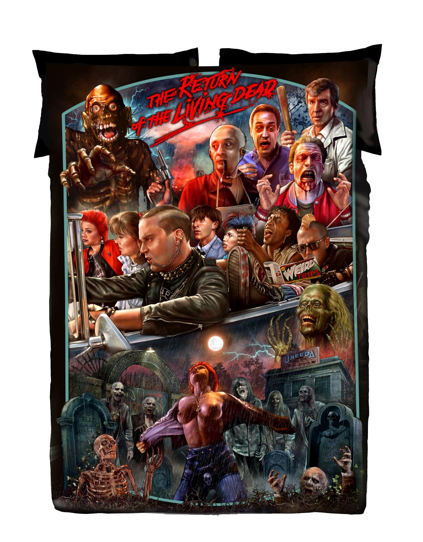 Horror Movie Blanket - Return of the Living Dead Blanket - Luxury Twin / Double Velveteen Fleece Blanket