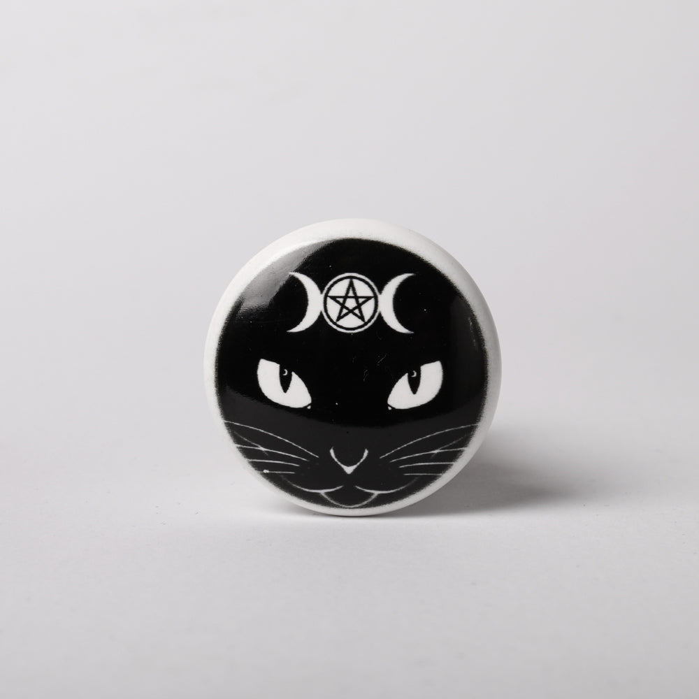 Alchemy Gothic Triple Moon Cat Bottle Stopper (RGBS4)