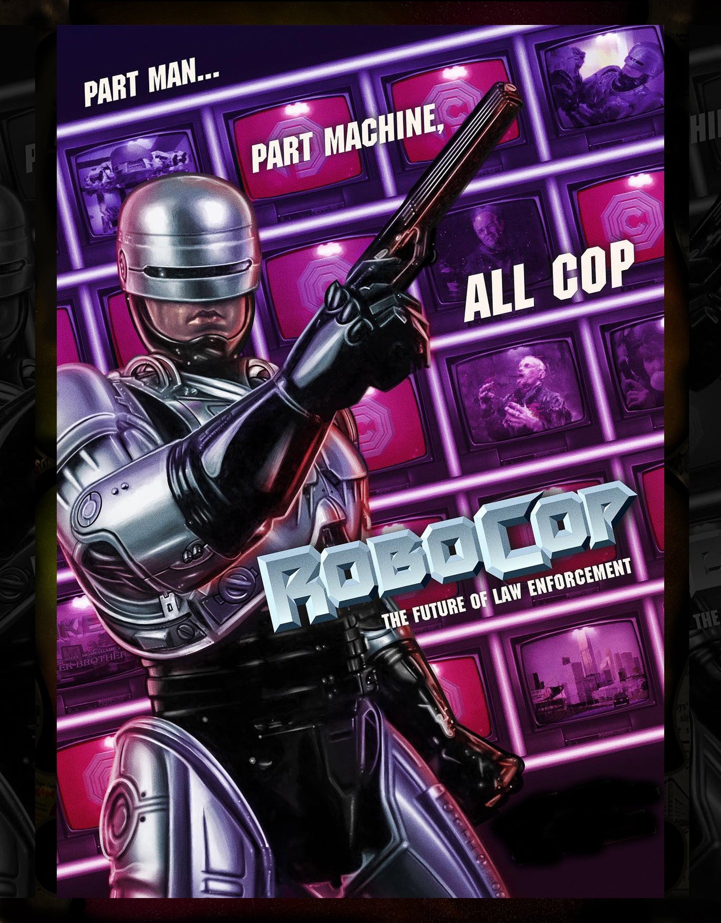 Horror Movie Blanket - Robocop Blanket - Luxury Twin / Double Fleece Blanket