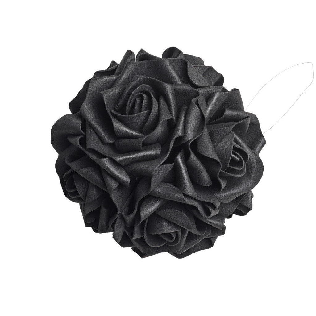 Alchemy Gothic Black Rose Decorative Hanging Ball (ROSE6)