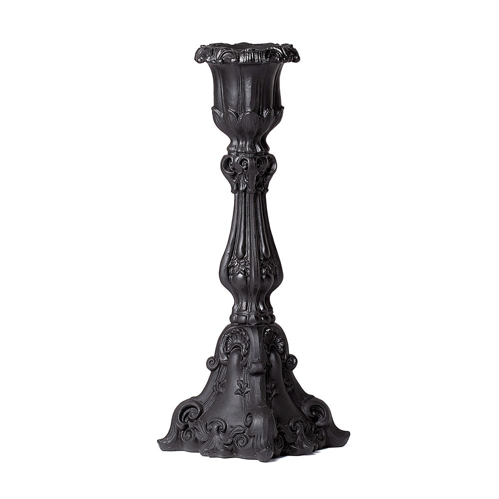Alchemy Gothic Black Baroque Candle Stick Holder (SA22B)