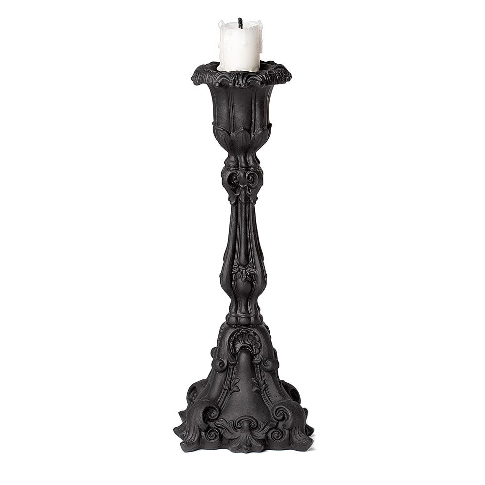 Alchemy Gothic Black Baroque Candle Stick Holder (SA22B)