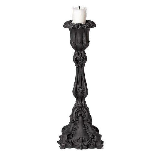 Alchemy Gothic Black Baroque Candle Stick Holder (SA22B)