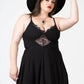 Killstar Sacralgia Lace Insert Black A-Line Dress