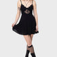 Killstar Sacralgia Lace Insert Black A-Line Dress