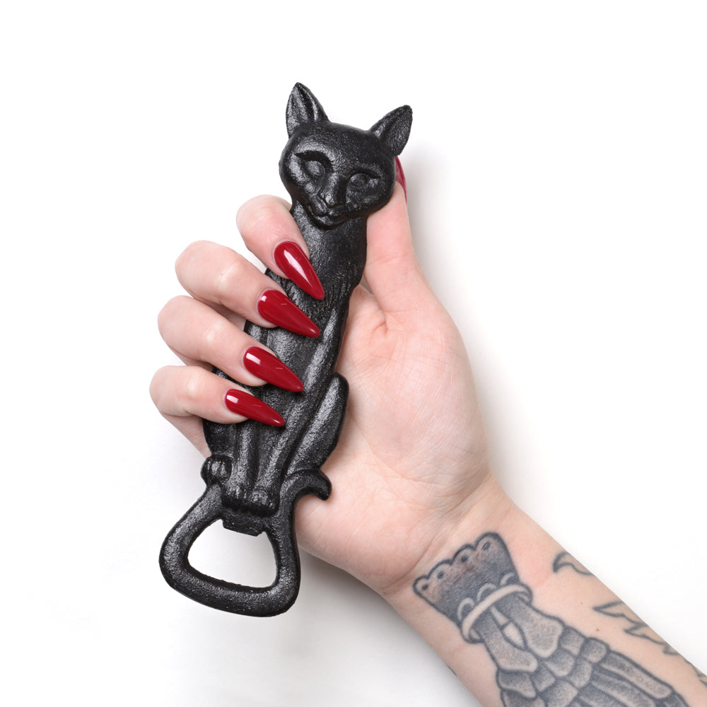 Alchemy Gothic Cat Cast Iron Bottle Opener (SBO4)