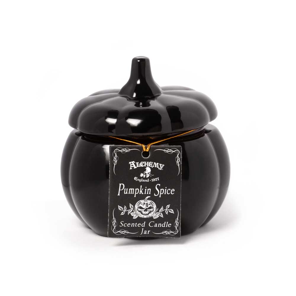 Alchemy Gothic Small Pumpkin Spice Scented Candle Jar (SCJ12)