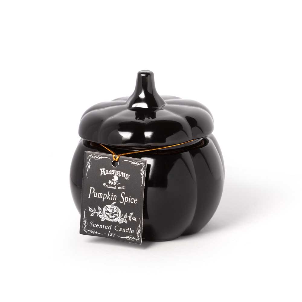Alchemy Gothic Small Pumpkin Spice Scented Candle Jar (SCJ12)