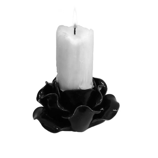 Alchemy Gothic Black Rose Candle Holder (SCR3)
