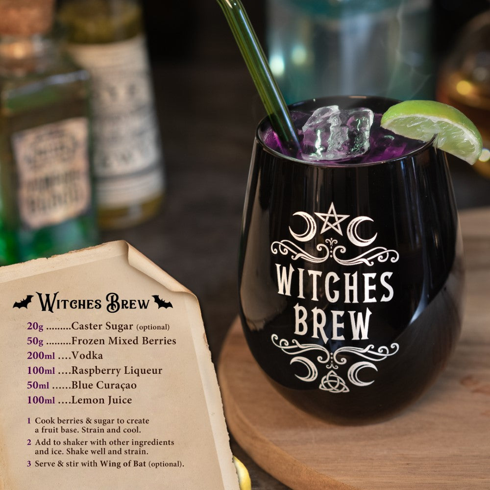 Alchemy Gothic Witches Brew Drinking Glass (SG3)