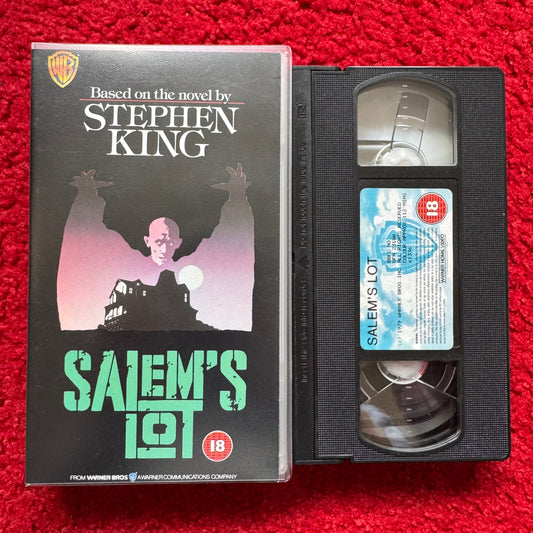 VHS tape of 'Salem's Lot' by Stephen King with cover on a red background