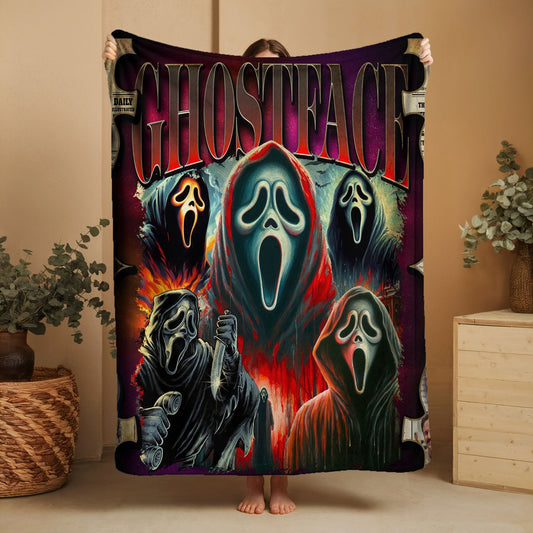Horror Movie Blanket - Scream Blanket - Luxury Twin / Double Fleece Blanket