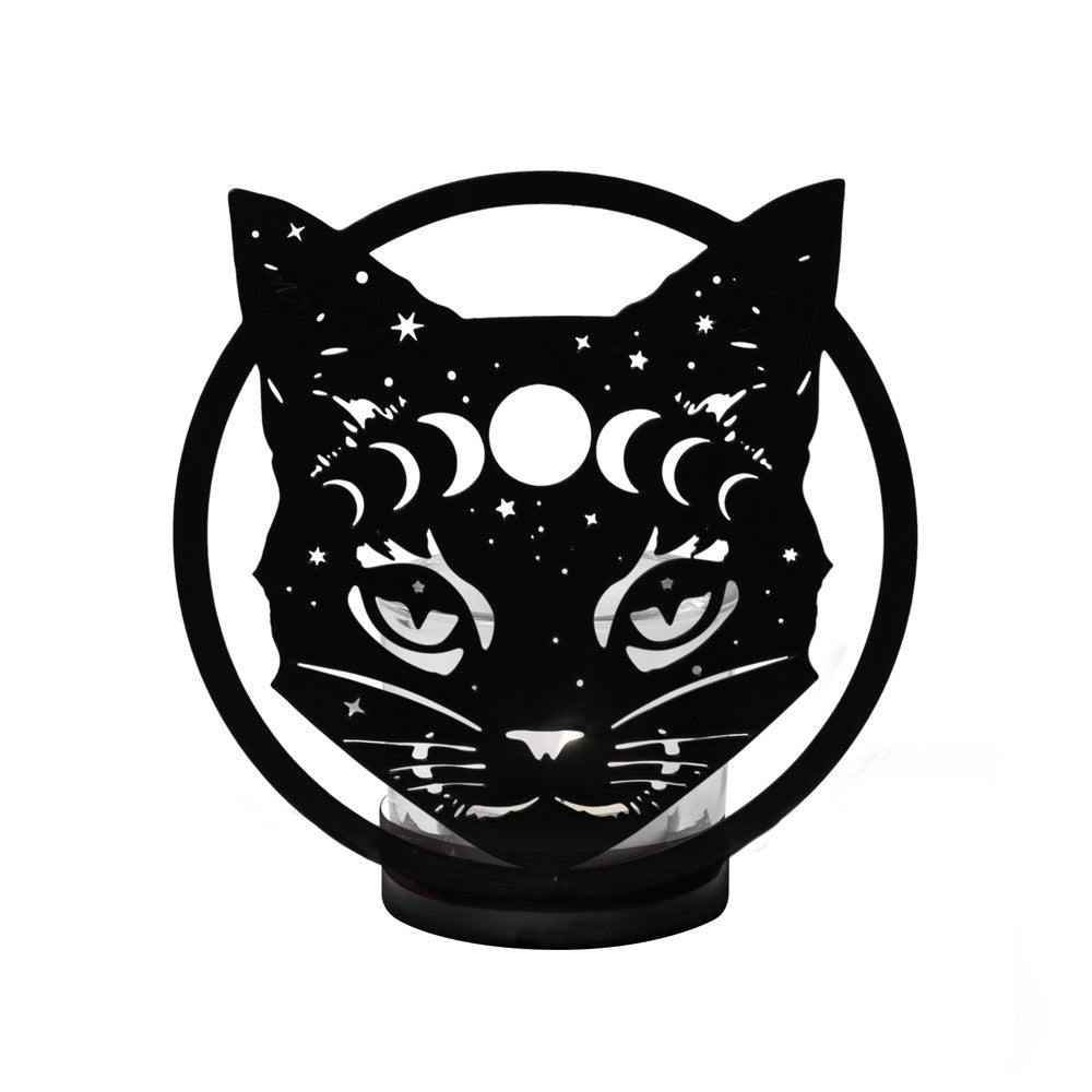 Alchemy Gothic Celestial Cat T-Light Holder (TLH7)