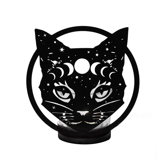 Alchemy Gothic Celestial Cat T-Light Holder (TLH7)