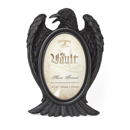 Alchemy Gothic Black Raven Picture Frame (V106)