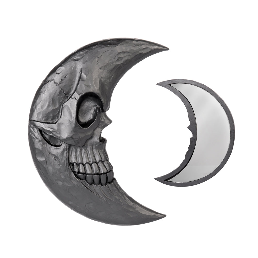 Alchemy Gothic Black Moon Hand Mirror (V108)