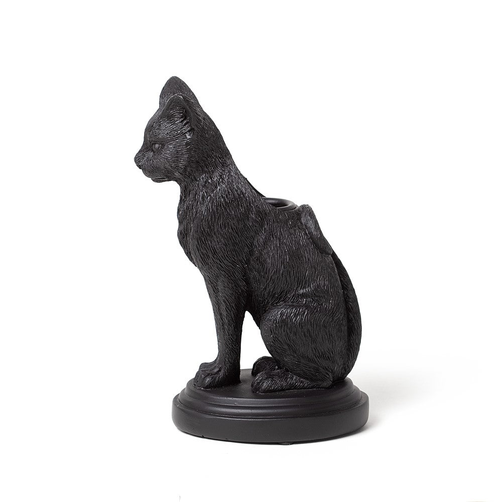 Alchemy Gothic Faust's Familiar- Cat Candle Holder (V113)