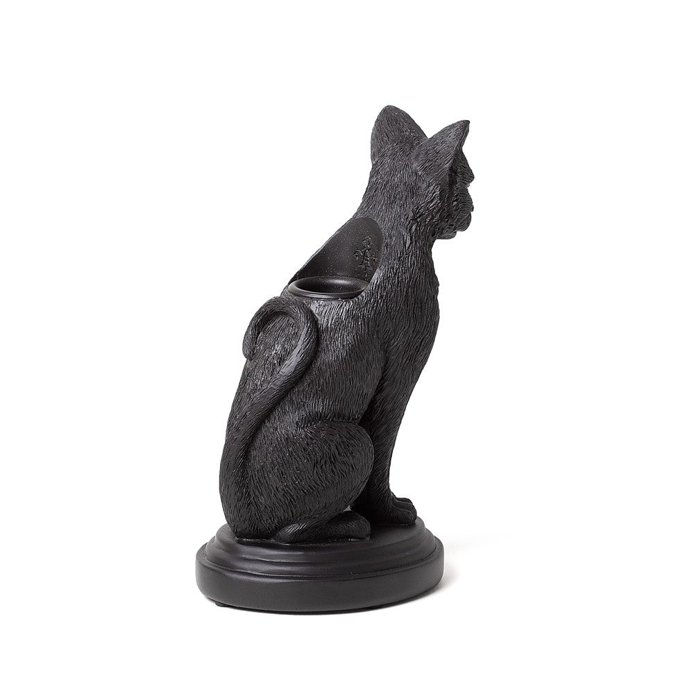 Alchemy Gothic Faust's Familiar- Cat Candle Holder (V113)