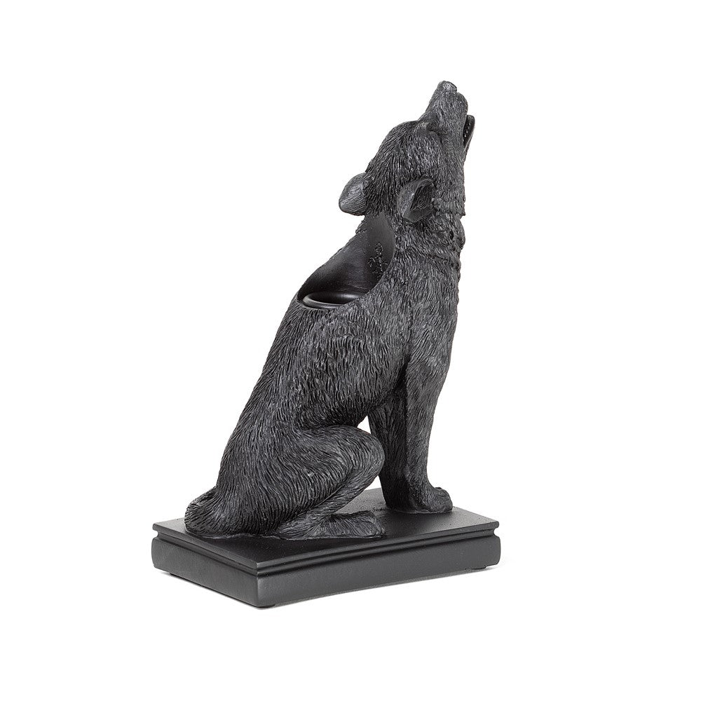 Alchemy Gothic Ulula Noctis Wolf Candle Holder (V115)