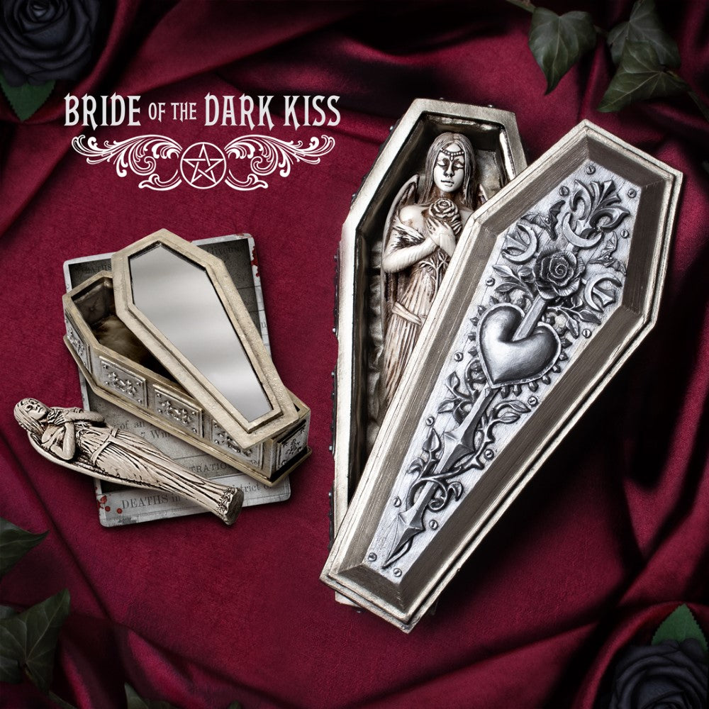 Alchemy Gothic Bride of the Dark Kiss Coffin & Figure Display Box (V118)