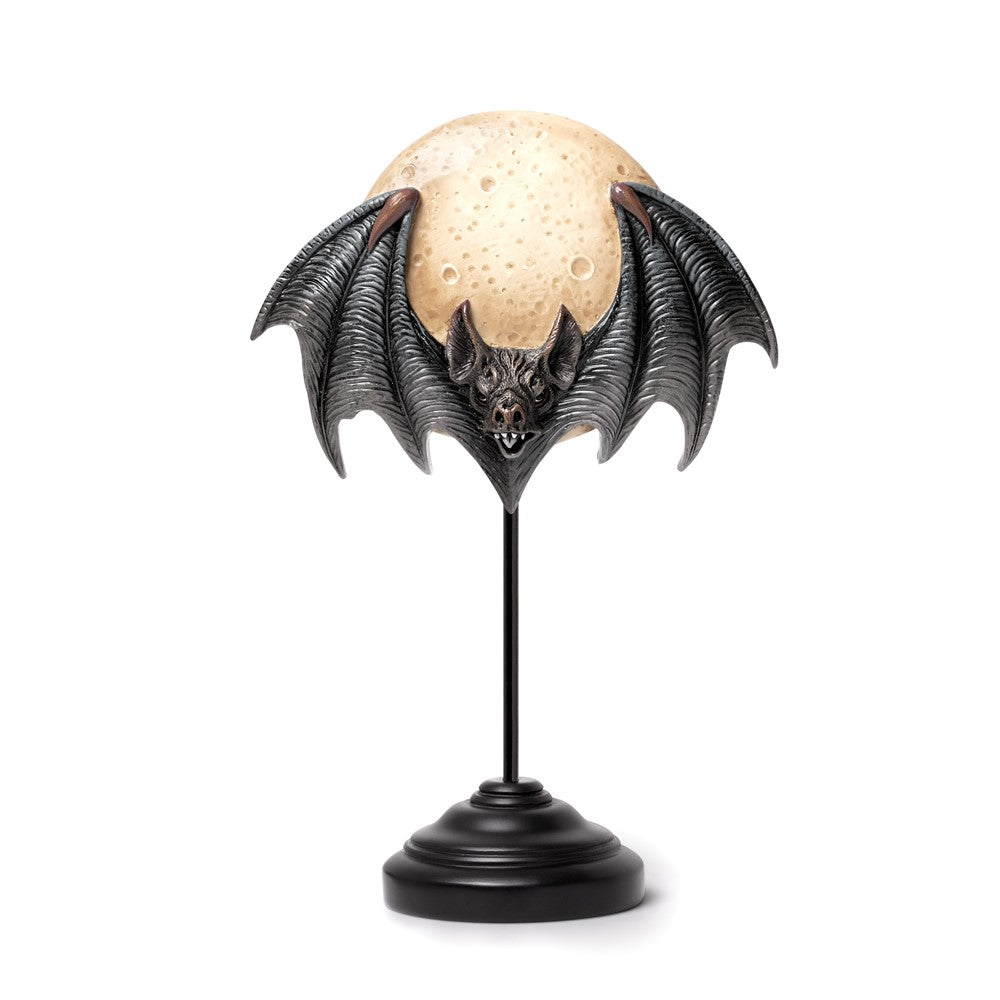 Alchemy Gothic Phul Moon Bat  Ornament & Wall Decoration (V131)