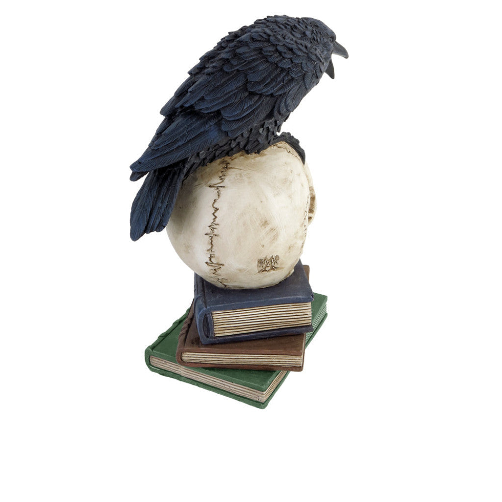 Alchemy Gothic Poe's Raven & Skull Ornament (V17)
