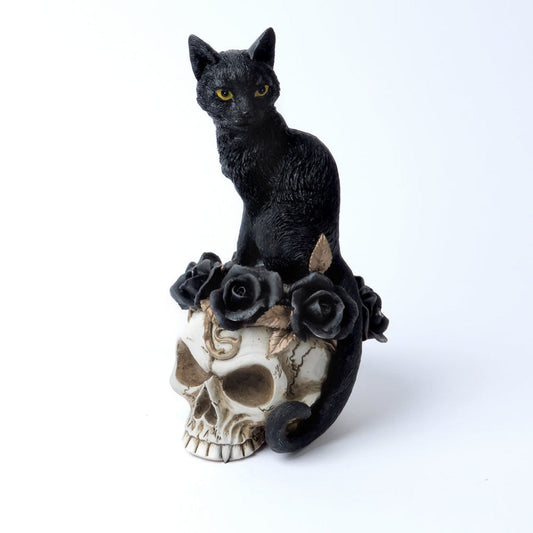 Alchemy Gothic Grimalkin's Ghost Skull Ornament (V71)