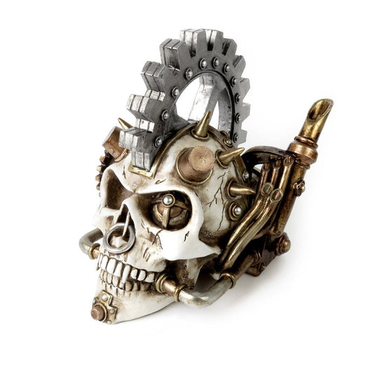 Alchemy Gothic Steam head Skull Ornament (V73)