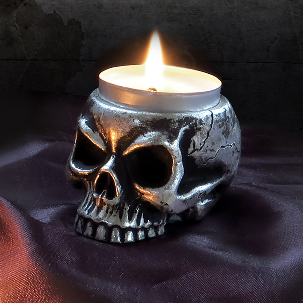 Alchemy Gothic Skull Tea Light Holder (V74)