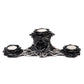 Alchemy Gothic Black Rose Triple T-Light Holder (V96)