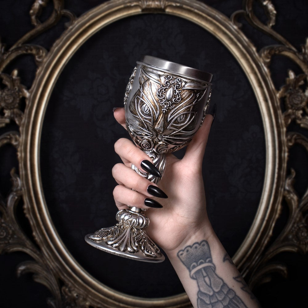 Alchemy Gothic Sacred Cat Goblet (VG3)